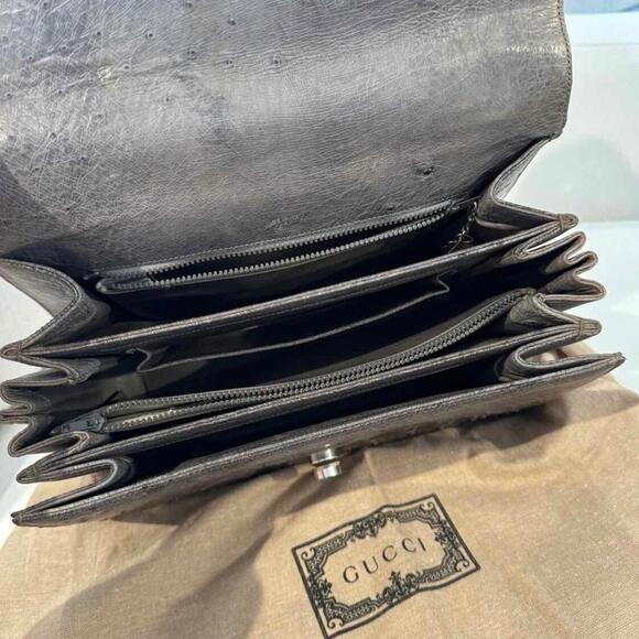 Gucci Rare Brown Ostrich Kelly Handbag - Picture 6 of 6